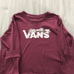 Girls Vans long sleeve crop top